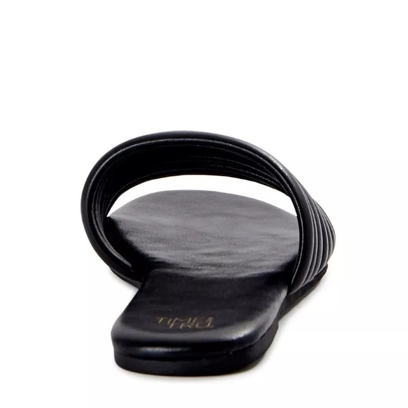 Black Multi Tubular Band Slide Sandals 8 - Picture 3 of 7